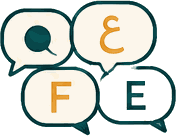 Speech bubbles in three languages