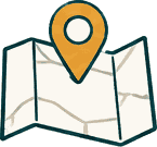 Map with a location pin